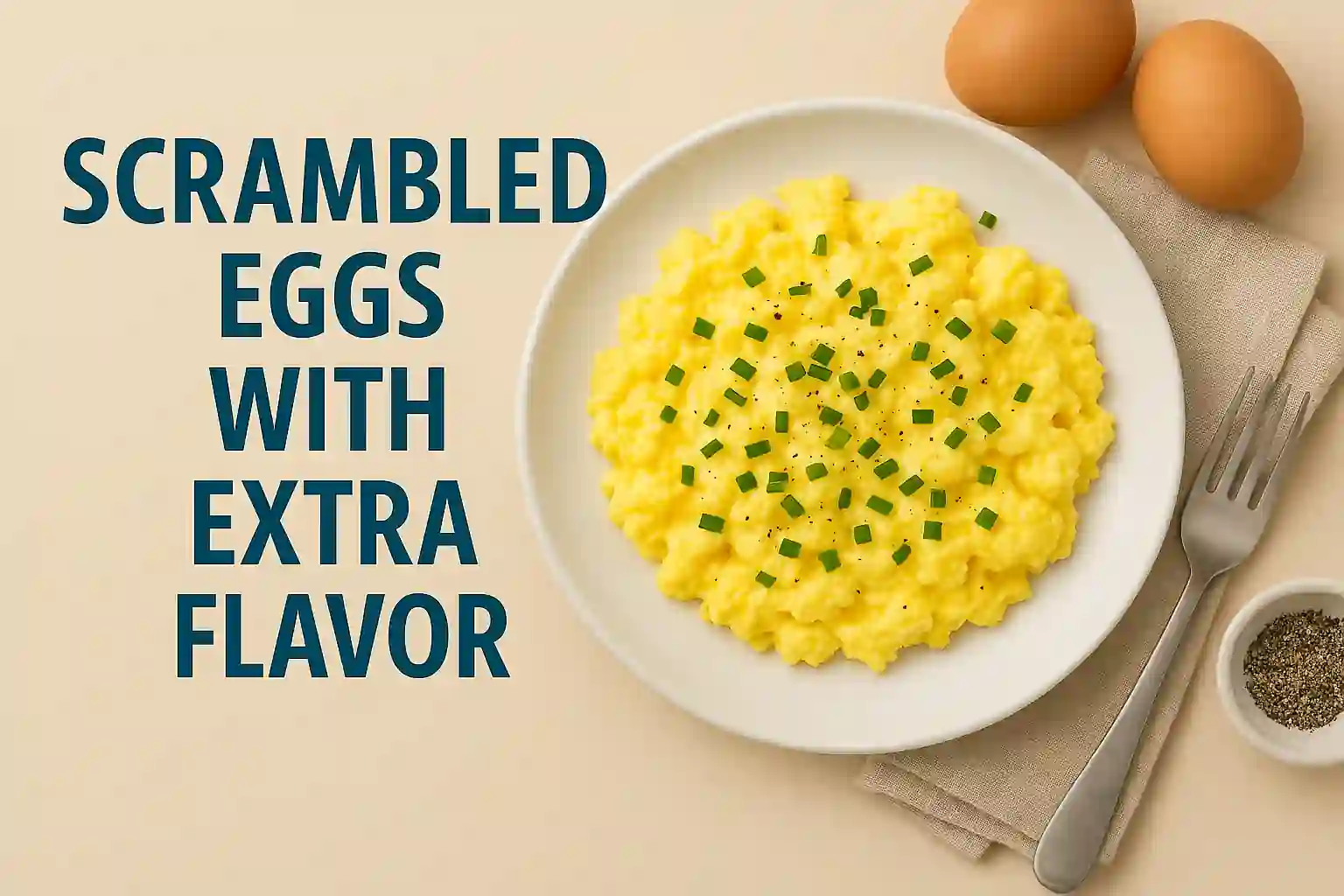 Soft Foods for Braces: Easy Recipes to Make at Home | Braces-Friendly Meal Guide 5 A vibrant landscape image of scrambled eggs infused with herbs, cheese, and sautéed vegetables, served on a ceramic plate with toast and a side of avocado slices.