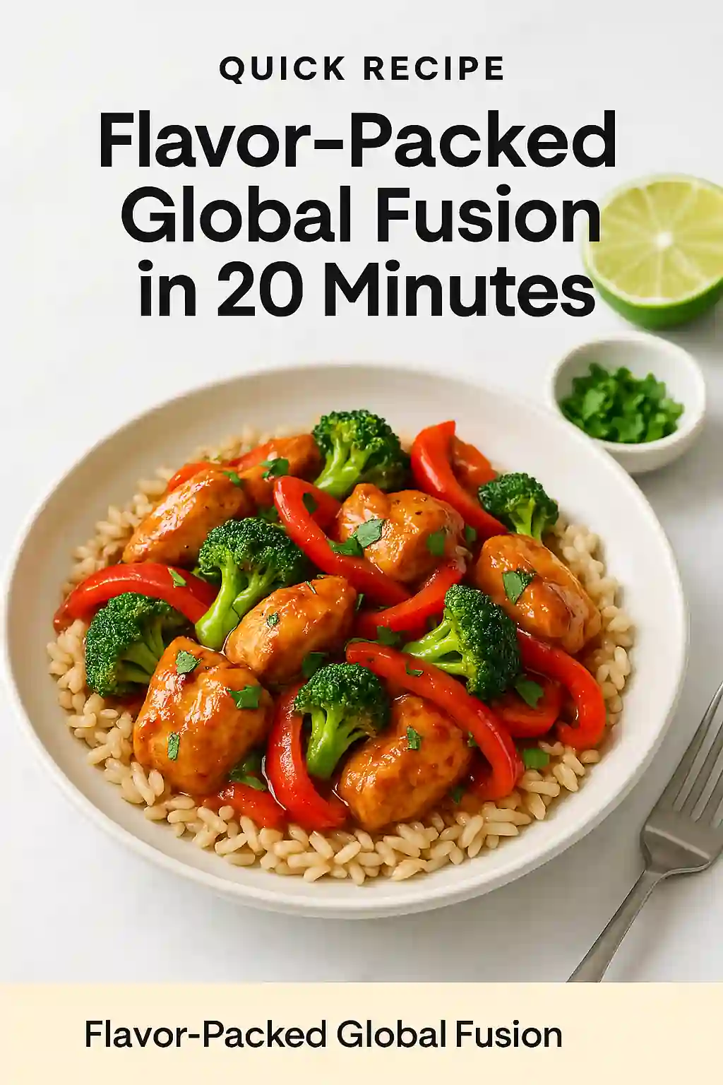 A vibrant, well-plated fusion dish from ‘Jalbiteworldfood’, featuring global flavors in a fresh and realistic presentation with a clean, bright background.